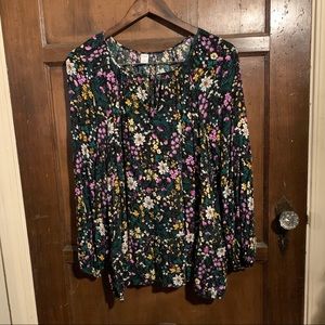 🌷Vibrant & Floral🌻 Old Navy Tiered Blouse